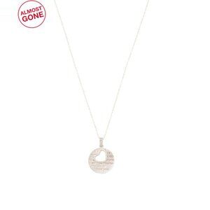 I. REISS Israel 14kt White Gold Diamond Pendant Necklace